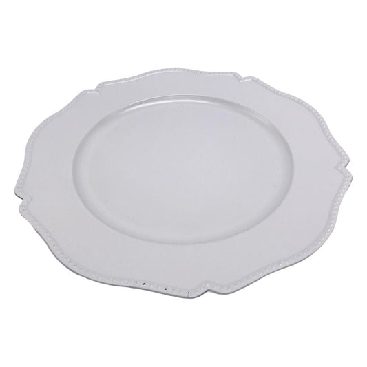 Plato Decorativo Decoré Plástico de 33 cm x 2.1 cm Gris