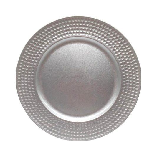 Plato Decorativo Redondo 33Cm Plateado