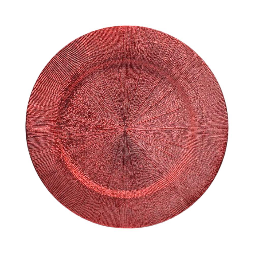 Plato Decorativo Redondo 33Cm Rojo