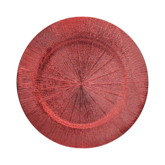 Plato Decorativo Redondo 33Cm Rojo