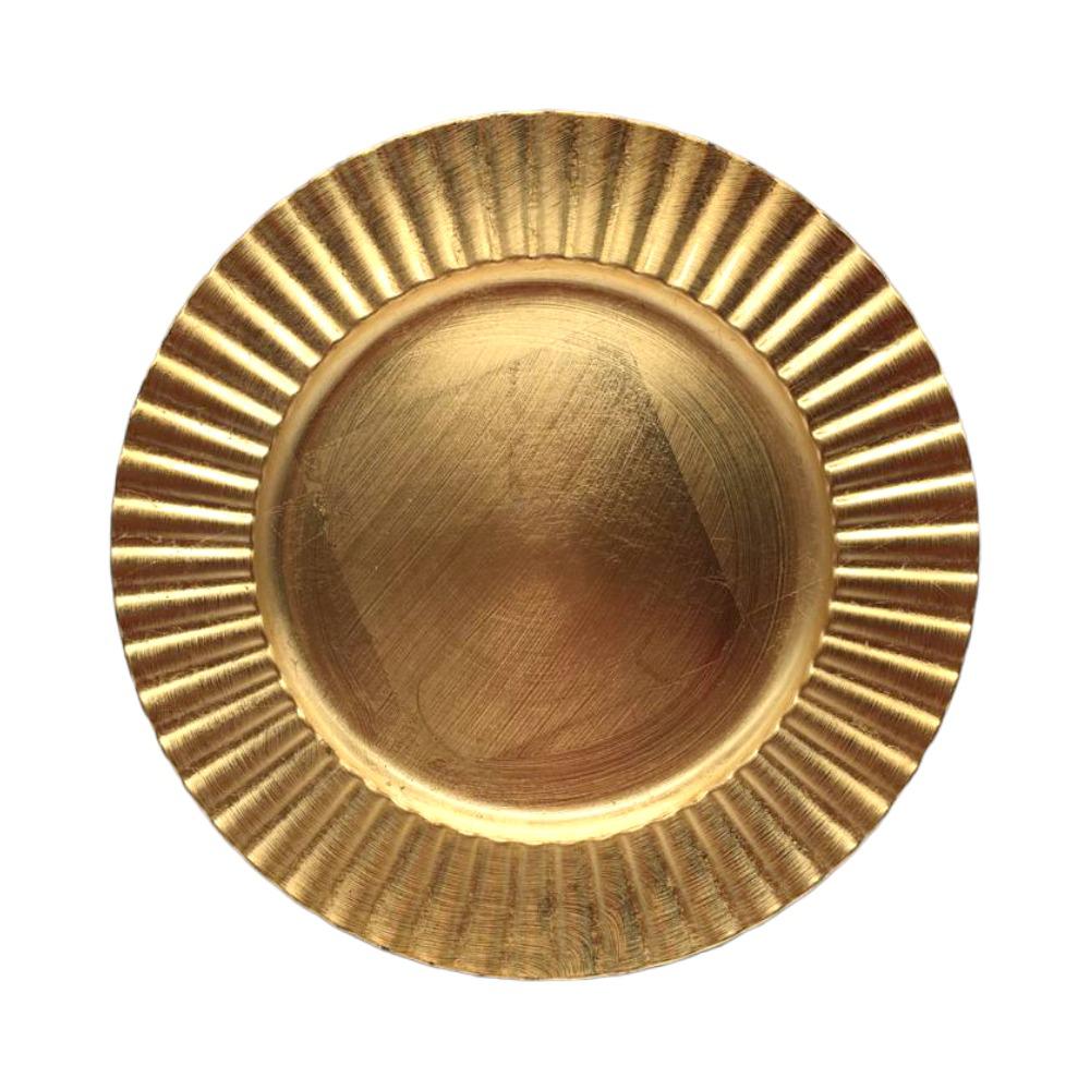 Plato Decorativo Redondo Dorado