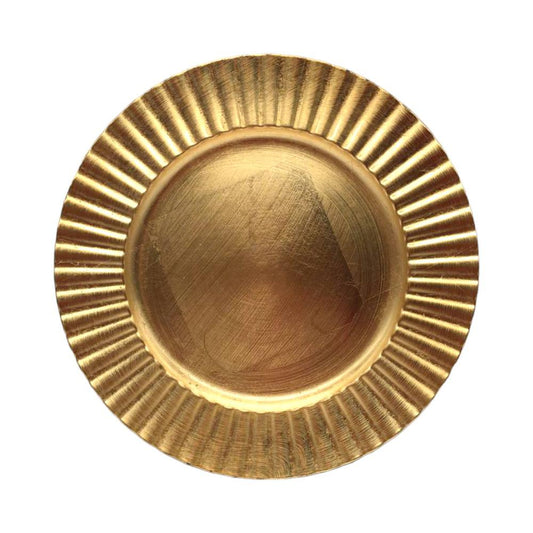 Plato Decorativo Redondo Dorado