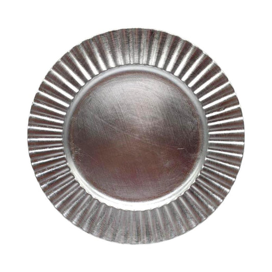 Plato Decorativo Redondo Plateado