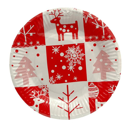 Plato Desechable 18 CM / 10 Piezas Navidad Surtido - Christmas Elegance