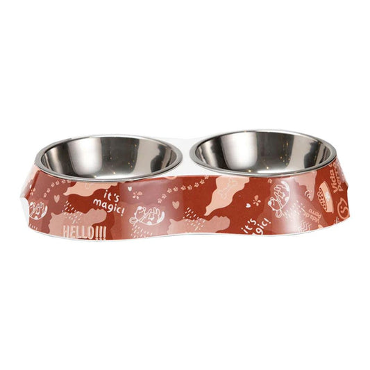 Plato Doble de Aluminio Vida de Perro Pequeño