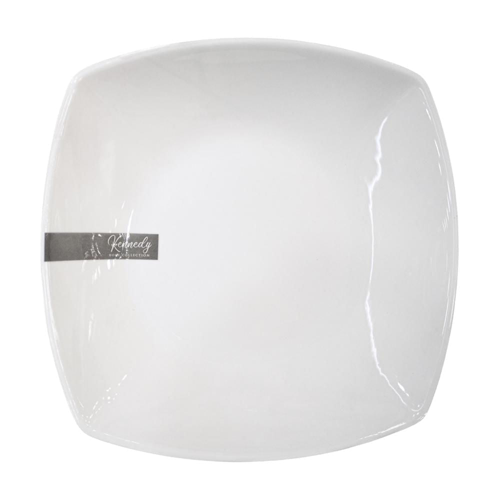 Plato Hondo Kennedy Home 6" Cuadrado Porcelana White
