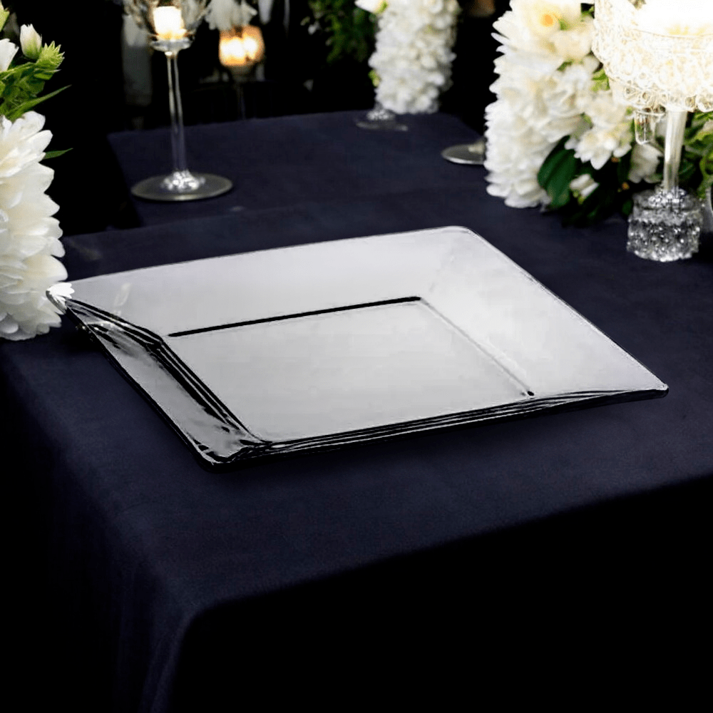 Plato Llano Crisa 26 cm Vidrio Cuadrado Tempo - Crisa - Titan.com.pa - 78917947084