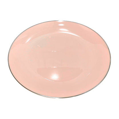 Plato Llano Elegance Party - 10.25in - Blush & Silver - 10 Piezas - Elegance Party - Titan.com.pa