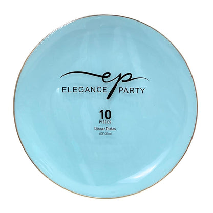 Plato Llano / Elegance Party / 10.25" / Mint & Gold / 10 Piezas - Elegance Party - Titan.com.pa - 191554363281