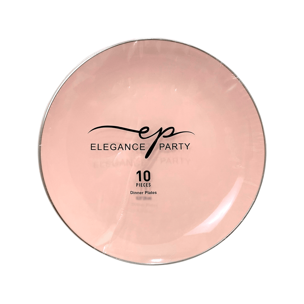 Plato llano Blush/Silver de 7.5 pulgadas Elegance Party