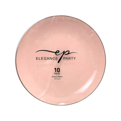 Plato llano Blush/Silver de 7.5 pulgadas Elegance Party