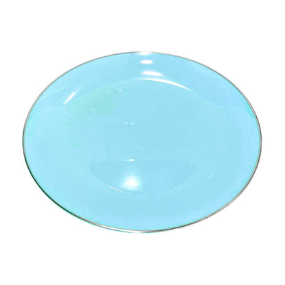 Plato Llano / Elegance Party / 7.5" / Mint & Silver / 10 Piezas - Elegance Party - Titan.com.pa - 191554363311