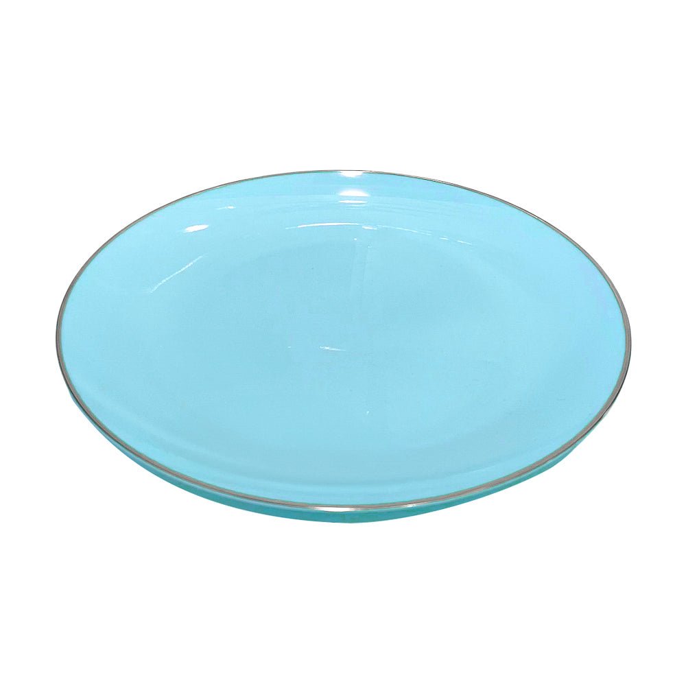 Plato Llano / Elegance Party / 7.5" / Mint & Silver / 10 Piezas - Elegance Party - Titan.com.pa - 191554363311