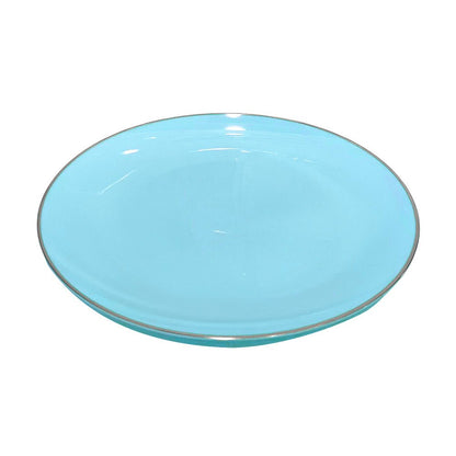 Plato Llano / Elegance Party / 7.5" / Mint & Silver / 10 Piezas - Elegance Party - Titan.com.pa - 191554363311