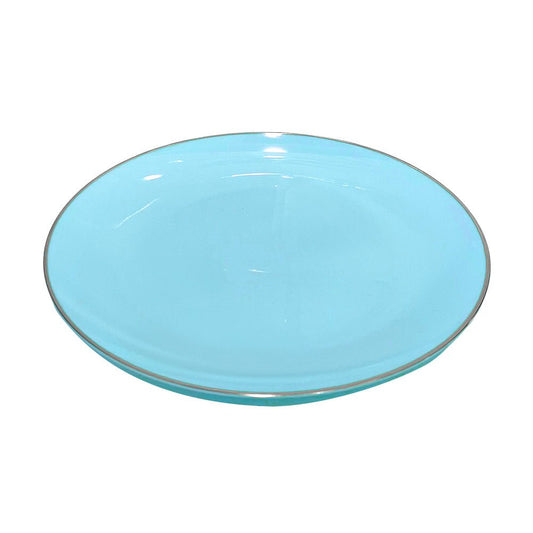 Plato Llano / Elegance Party / 7.5" / Mint & Silver / 10 Piezas - Elegance Party - Titan.com.pa - 191554363311