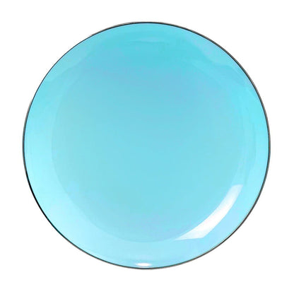 Plato Llano / Elegance Party / 7.5" / Mint & Silver / 10 Piezas - Elegance Party - Titan.com.pa - 191554363311
