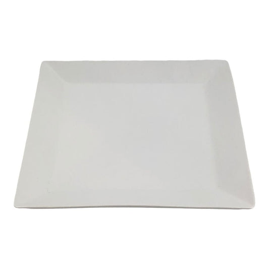 Plato Llano Essential Decor Cuadrado 10.2" - Blanco