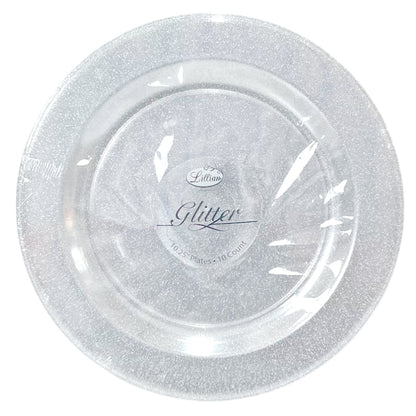 Plato Llano Plástico Lillian / 10" / Silver Glitter - Lillian - Titan.com.pa - 763615336000