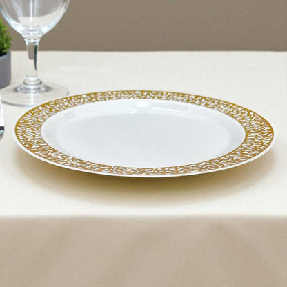 Plato Llano Reutilizable 10" Home Elegance 10 Piezas / Dorado - Home Elegance - Titan.com.pa - 2100000000975