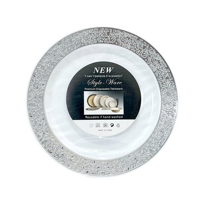 Plato Llano Reutilizable 7" Home Elegance / 10 Piezas / Silver - Home Elegance - Titan.com.pa - 2100000503087