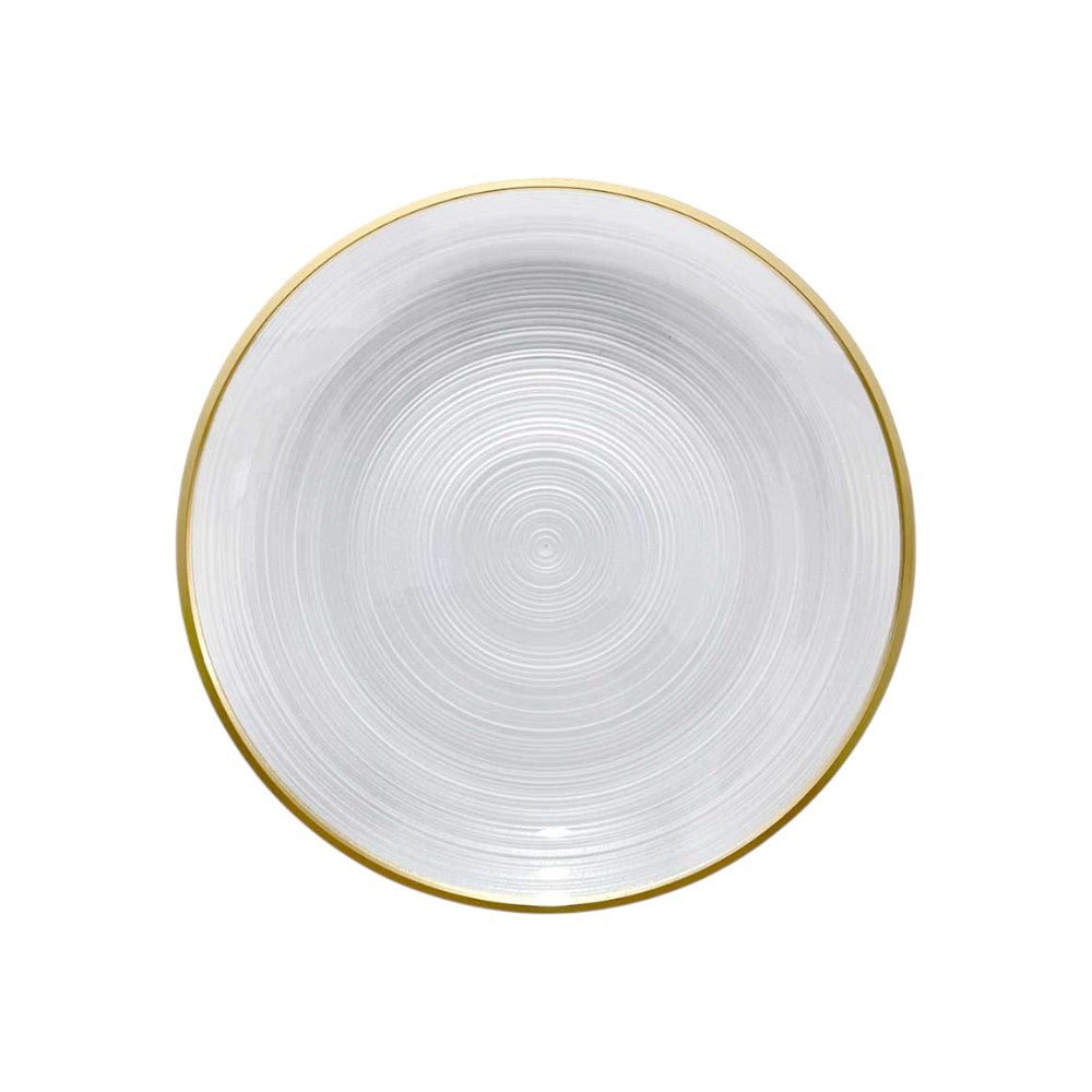 Plato LLano Reutilizable de 7" Home Elegance / 10 Piezas / Borde Dorado - Home Elegance - Titan.com.pa - 2100000606627