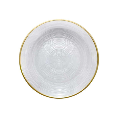 Plato LLano Reutilizable de 7" Home Elegance / 10 Piezas / Borde Dorado - Home Elegance - Titan.com.pa - 2100000606627
