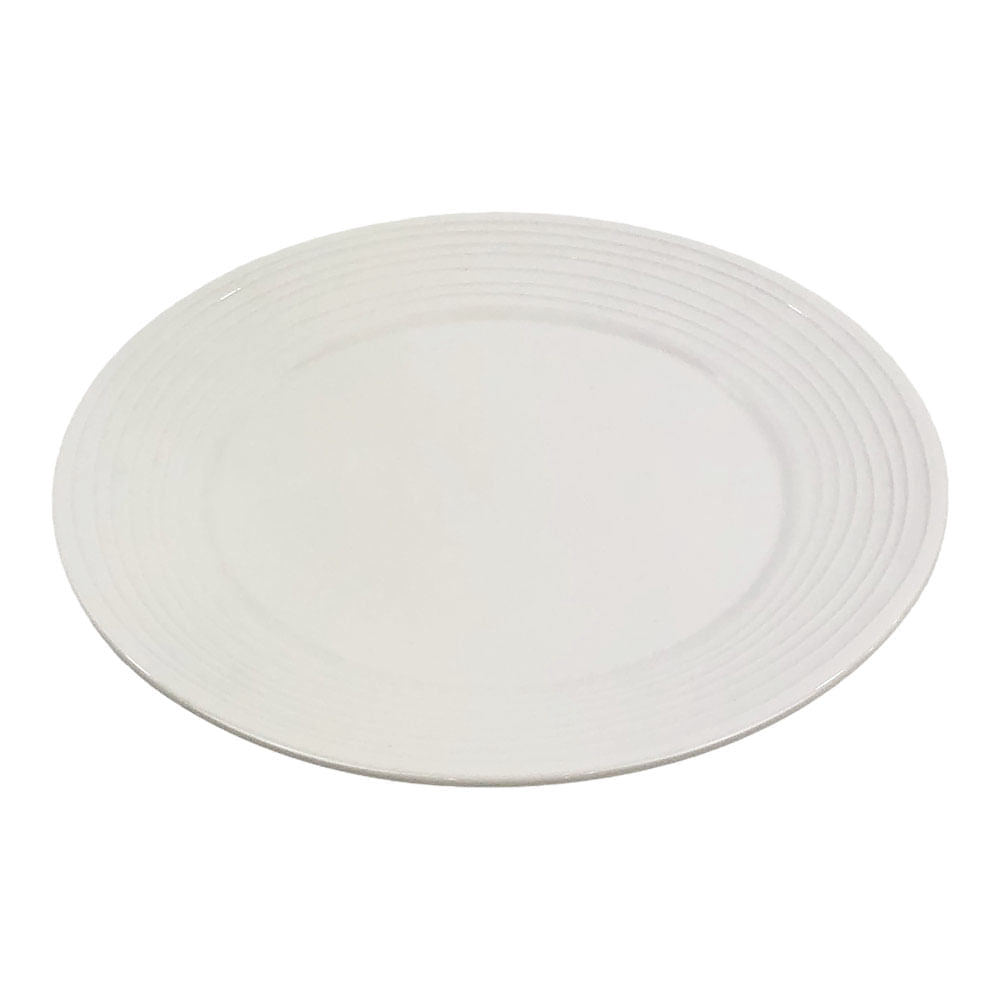 Plato Llano Soho de Ceramica 10.5" - Blanco