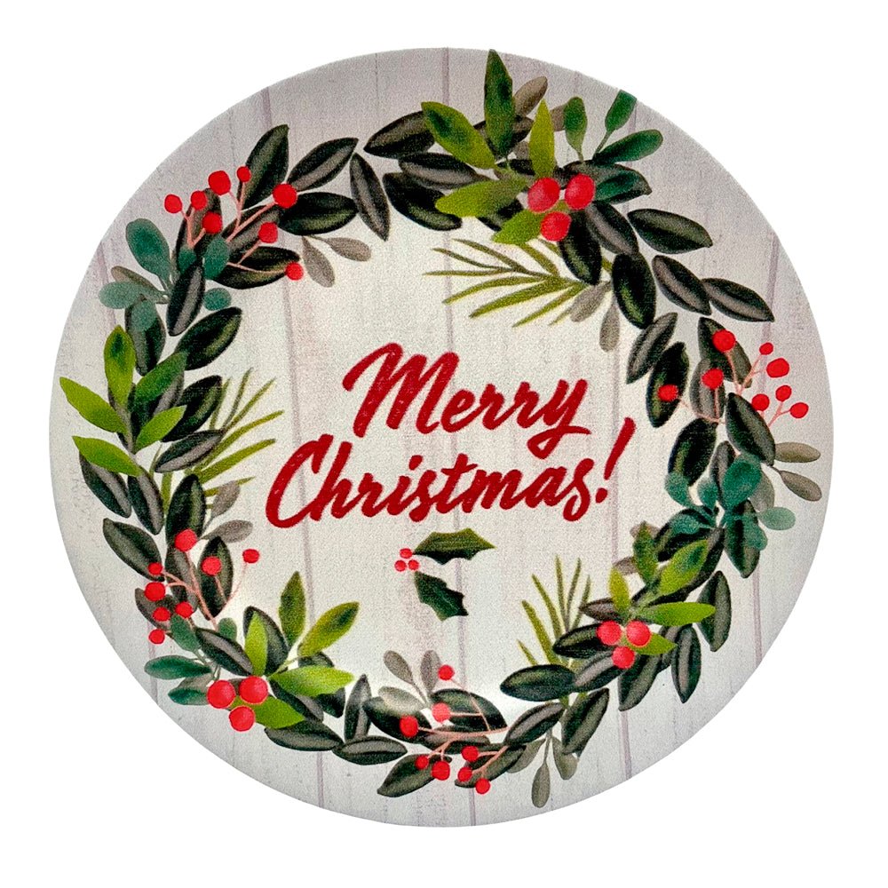 Plato Redondo 33 CM Plástico Navidad Estampado Surtido - Christmas Elegance