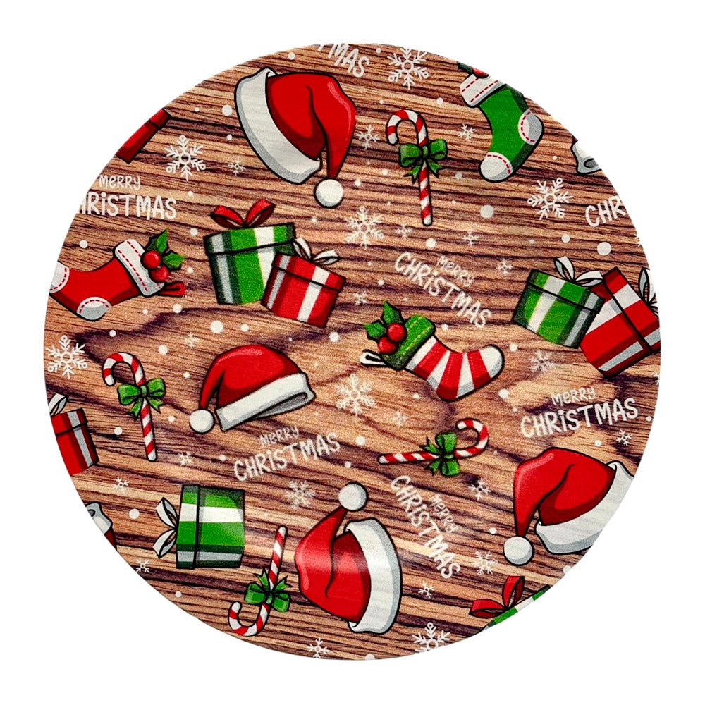 Plato Redondo 33 CM Plástico Navidad Estampado Surtido - Christmas Elegance