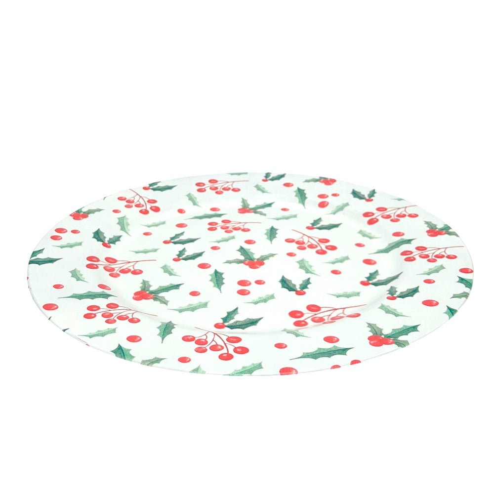 Plato Redondo 33 CM Plástico Navidad Estampado Surtido - Christmas Elegance