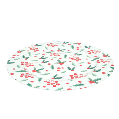 Plato Redondo 33 CM Plástico Navidad Estampado Surtido - Christmas Elegance