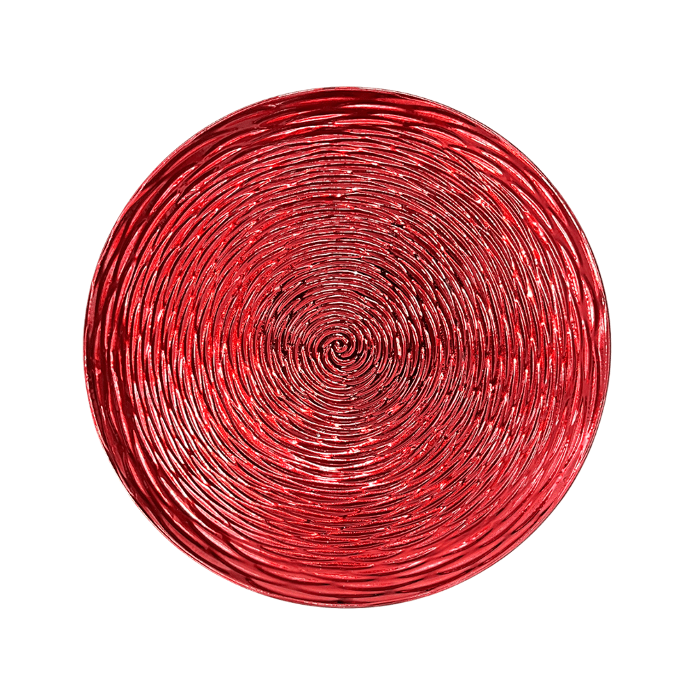 Plato Redondo Decorativo 30 Cm Rojo - Montefiori Christmas - Titan.com.pa - 7453121087185