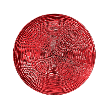 Plato Redondo Decorativo 30 Cm Rojo - Montefiori Christmas - Titan.com.pa - 7453121087185