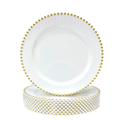 Platos Desechables 10.5" Lillian de 10 Piezas / Blanco - Gold - Lillian - Titan.com.pa - 763615334204
