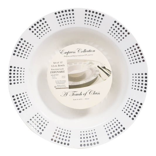 Platos Hondos Empress Desechables de Plástico 12 oz de 10 Piezas