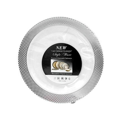 Platos LLano Reutilizable de 7" Home Elegance 10 Piezas / Blanco - Silver - Home Elegance - Titan.com.pa - 2100000173471