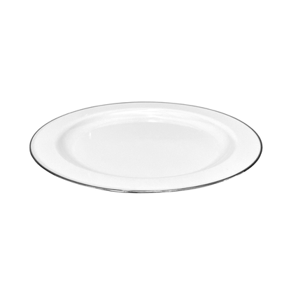 Platos LLanos Lillian 7.5" / Plástico / 10 Piezas / Blanco-Silver - Lillian - Titan.com.pa - 763615333078