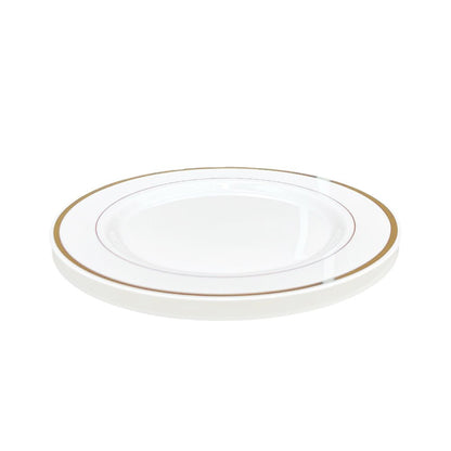 Platos Plástico 10" Home Elegance / 10 Piezas / Borde Dorados - Home Elegance - Titan.com.pa - 2100000671885