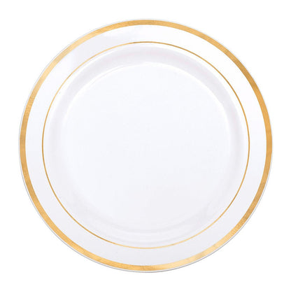 Platos Plástico 10" Home Elegance / 10 Piezas / Borde Dorados - Home Elegance - Titan.com.pa - 2100000671885