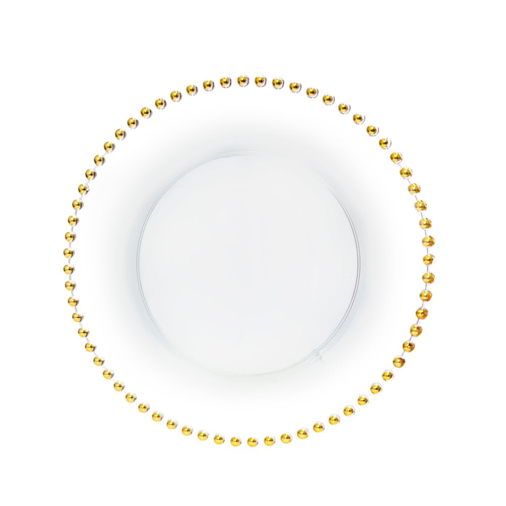 Platos Plástico 10" Home Elegance / 3 Piezas / Clear - Gold - Home Elegance - Titan.com.pa - 2100000424030