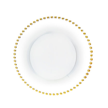 Platos Plástico 10" Home Elegance / 3 Piezas / Clear - Gold - Home Elegance - Titan.com.pa - 2100000424030