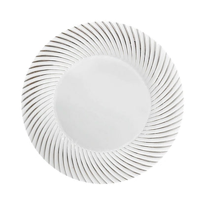 Platos Plástico Redondo 10" Home Elegance / 10 Piezas / Blanco - Plateado - Home Elegance - Titan.com.pa - 2100000454648