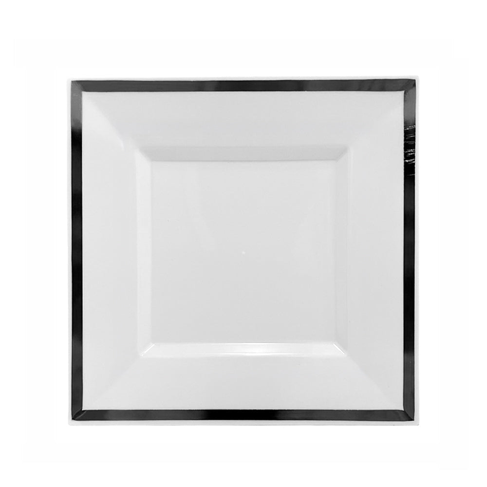 Platos plásticos Silver de 7 pulgadas Home Elegance