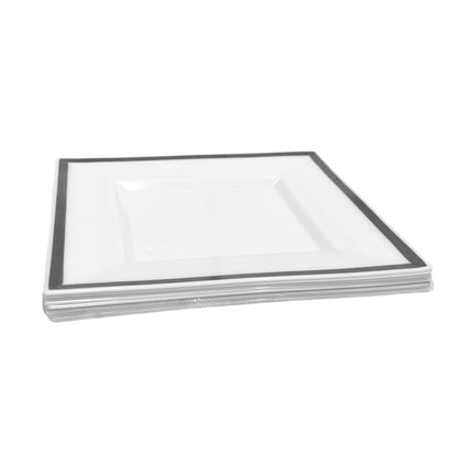 Platos plásticos Silver de 7 pulgadas Home Elegance