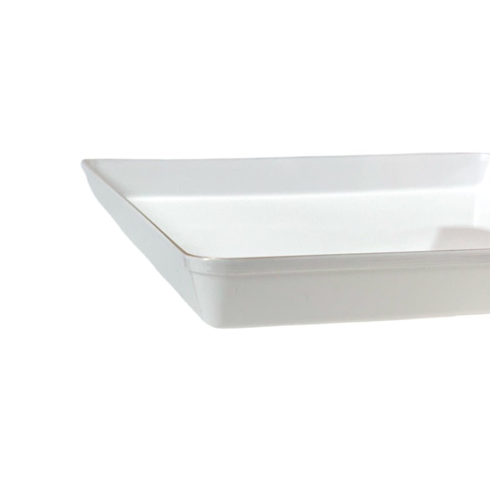 Platos Reutilizables Lillian / 20 Piezas / Blanco con Borde Dorado - Lillian - Titan.com.pa - 2150110572831