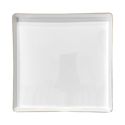 Platos Reutilizables Lillian / 20 Piezas / Blanco con Borde Dorado - Lillian - Titan.com.pa - 2150110572831