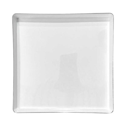 Platos Reutilizables Lillian / 20 Piezas / Blanco con Borde Plateado - Lillian - Titan.com.pa - 763615357616