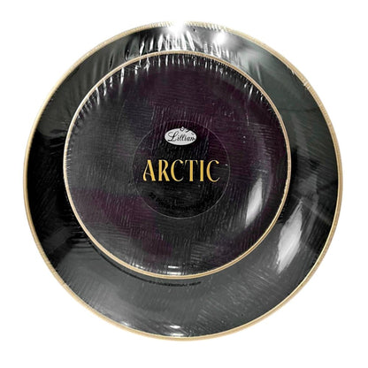 Platos Reutilizables Lillian / 32 Piezas / Negro - Lillian - Titan.com.pa - 763615353878