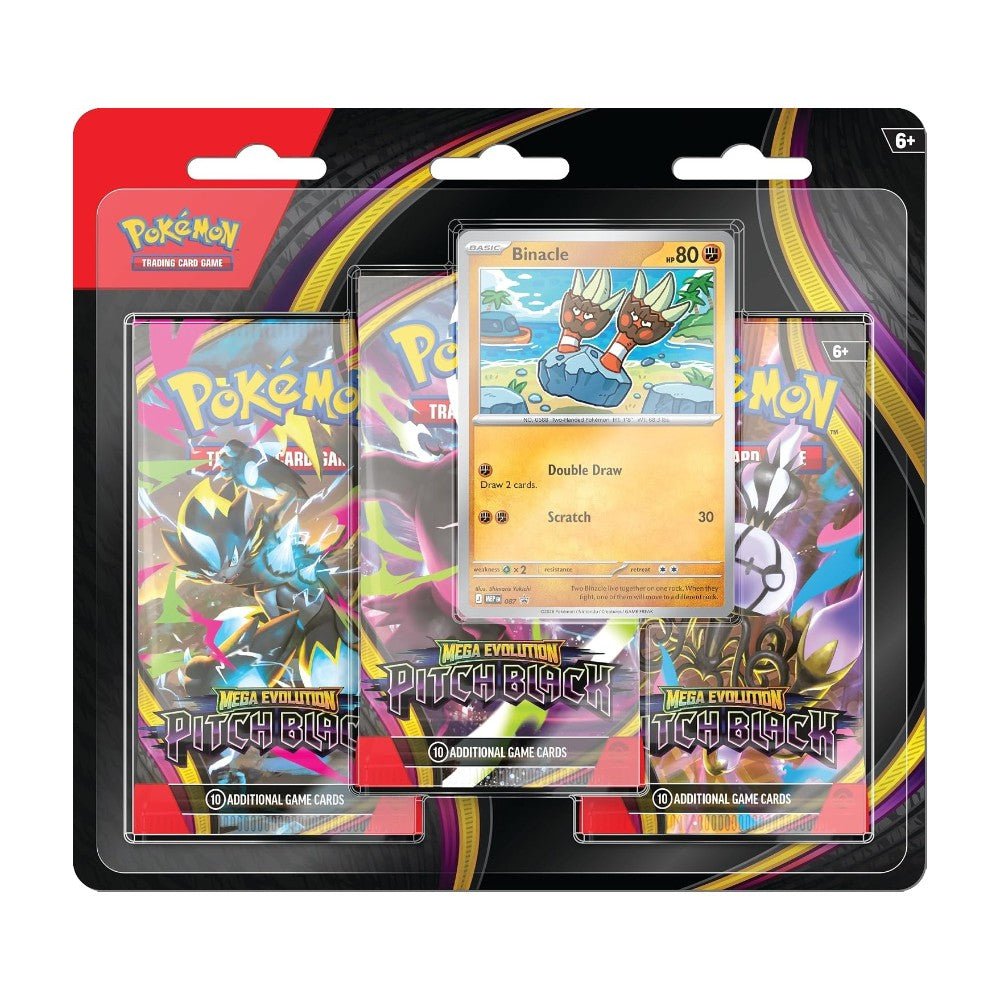 Pokémon ME05 Mega Evol Pitch Black / 3-Pack Blister - Pokemon - Titan.com.pa - 196214157477