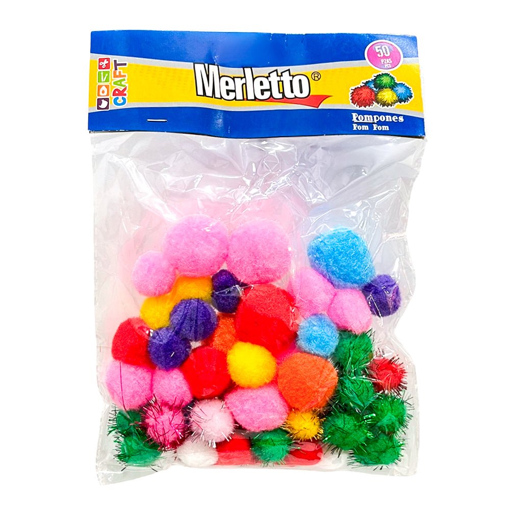 Pompones / Merletto – 50 Piezas - Surtidos - Merletto - Titan.com.pa - 7450008134963